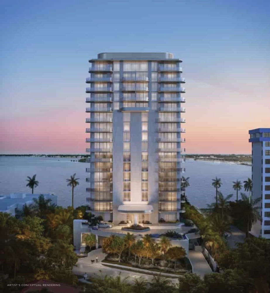 Maison d'Or at dusk on the Intracoastal